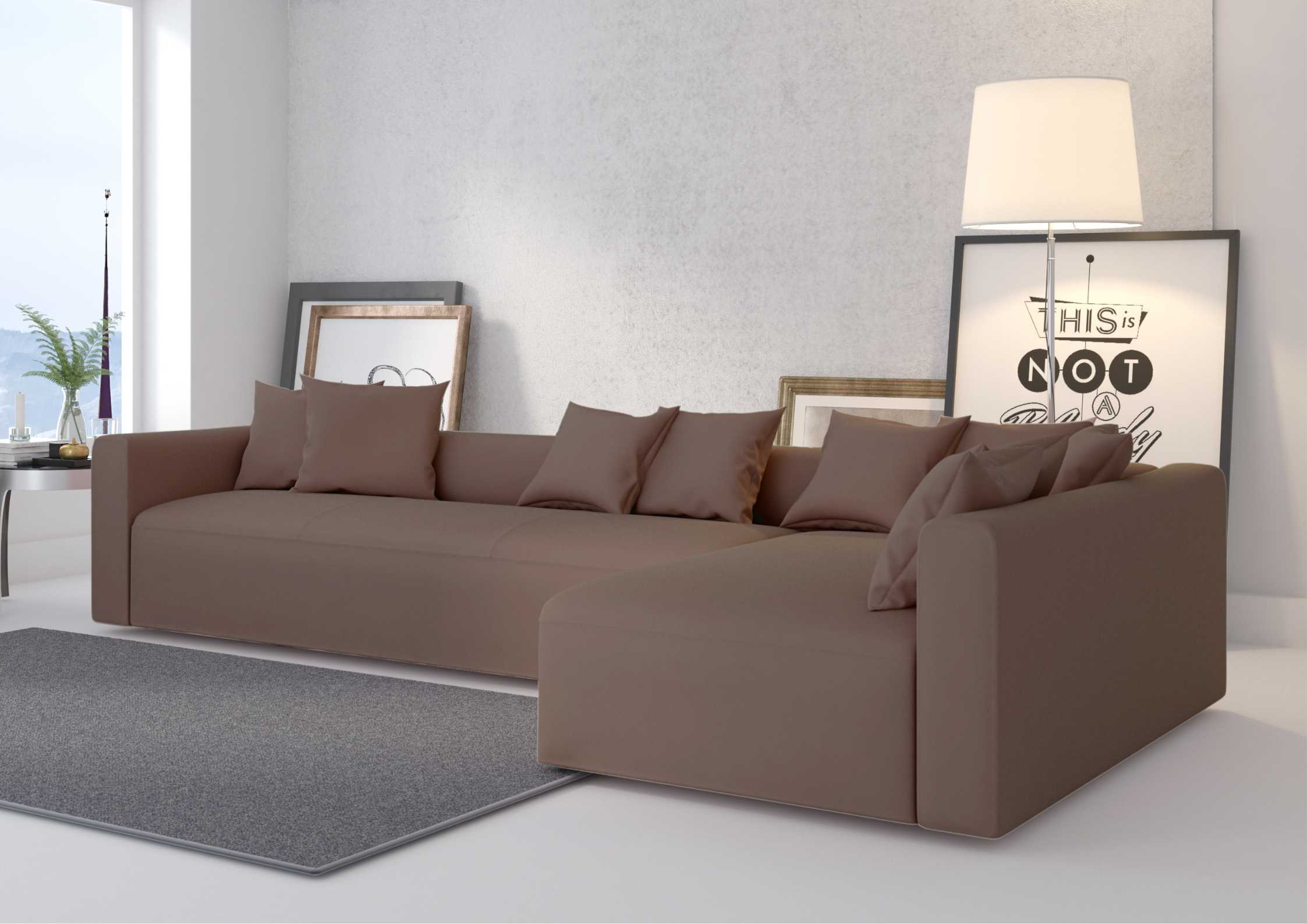 Duży industrialny narożnik prawy w kolorze brązowym